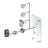Schneider Electric Spacial 8mm Square Insert with Key ref NDYLC8