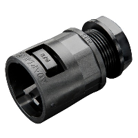 Adaptaflex Type A Adaptalok Black Straight Fitting for PAFS16 Conduit with 16mm Male Thread. Includes Locknut