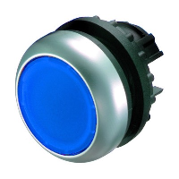 Eaton RMQ-Titan Illuminated Blue Flush Pushbutton Actuator 22.5mm Spring Return