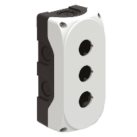 Lovato Platinum 3 Hole Empty Plastic Enclosure for 22.5mm Control Actuators IP65 Grey Lid