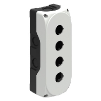 Lovato Platinum 4 Hole Empty Plastic Enclosure for 22.5mm Control Actuators IP65 Grey Lid
