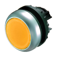 Eaton RMQ-Titan Illuminated Yellow Flush Pushbutton Actuator 22.5mm Spring Return