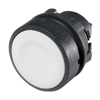 Schneider Harmony XB5 White Pushbutton Actuator 22.5mm Spring Return Dark Grey Plastic Bezel