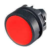 Schneider Harmony XB5 Red Pushbutton Actuator 22.5mm Spring Return Dark Grey Plastic Bezel
