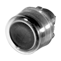 Schneider Harmony XB5 Black Extended Pushbutton Actuator with Clear Boot 22.5mm Spring Return Dark Grey Plastic