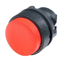 Schneider Harmony XB5 Red Extended Pushbutton Actuator 22.5mm Spring Return Dark Grey Plastic Bezel
