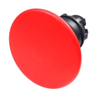 Schneider Harmony XB5 Red 60mm Mushroom Head Pushbutton Actuator 22.5mm Spring Return Dark Grey Plastic Bezel