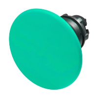 Schneider Harmony XB5 Green 60mm Mushroom Head Pushbutton Actuator 22.5mm Spring Return Dark Grey Plastic Bezel