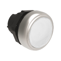 Lovato Platinum Illuminated Clear Flush Pushbutton Actuator 22.5mm Spring Return
