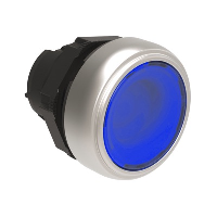 Lovato Platinum Illuminated Blue Flush Pushbutton Actuator 22.5mm Spring Return