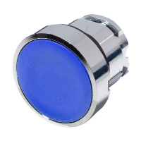 Schneider Harmony XB4 Blue Flush Pushbutton Actuator 22.5mm Spring Return Chrome Bezel