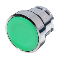 Schneider Harmony XB4 Green Flush Pushbutton Actuator 22.5mm Spring Return Chrome Bezel