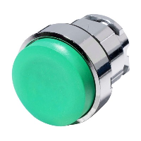 Schneider Harmony XB4 Green Projecting Pushbutton Actuator 22.5mm Spring Return Chrome Bezel
