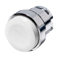 Schneider Harmony XB4 White Projecting Pushbutton Actuator 22.5mm Spring Return Chrome Bezel
