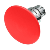 Schneider Harmony XB4 Red 60mm Mushroom Head Pushbutton Actuator 22.5mm Spring Return Chrome Bezel