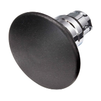 Schneider Harmony XB4 Black 60mm Mushroom Head Pushbutton Actuator 22.5mm Spring Return Chrome Bezel