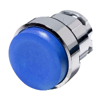 Schneider Harmony XB4 Blue Projecting Pushbutton Actuator 22.5mm Spring Return Chrome Bezel