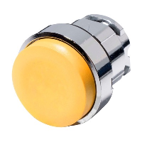 Schneider Harmony XB4 Yellow Projecting Pushbutton Actuator 22.5mm Spring Return Chrome Bezel