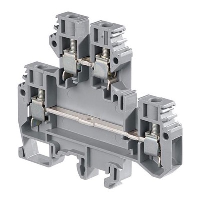 Entrelec SNA 6mm Grey Double DIN Rail Terminal for TS35 & TS32 Rail Double Feed Through M6/8 D2