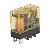 Idec RJ1S Single Pole 12A Relay 12VDC Coil with 1 Change-Over Contact (SPDT) LED Indication