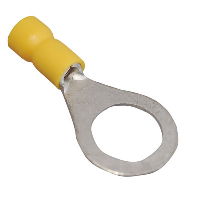 Insulated Yellow Ring Crimp with 12mm Hole for 4-6mm Cable - price per 1 (100)