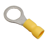 Insulated Yellow Ring Crimp with 10.5mm Hole for 4-6mm Cable - price per 1 (100)