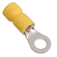 Insulated Yellow Ring Crimp with 5.3mm Hole for 4-6mm Cable - price per 1 (100)