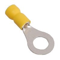 Insulated Yellow Ring Crimp with 8.4mm Hole for 4-6mm Cable - price per 1 (100)