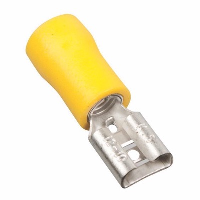 Insulated Yellow Female Push-on Crimp 6.3 0.8mm for 4-6mm Cable - price per 1 (100)