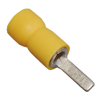 Insulated Yellow Blade Crimp 10mm Long for 4-6mm Cable - price per 1 (100)