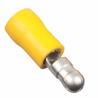 Insulated Yellow Male Auto Bullet Crimp for 4-6mm Cable - price per 1 (100)