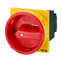 Eaton P1 32A 3 Pole Isolator for Door Mounting Switch Supplied with IP65 Red/Yellow Handle