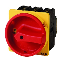 Eaton P3 63A 3 Pole Isolator for Door Mounting Switch Supplied with IP65 Red/Yellow Handle