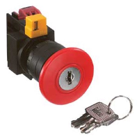 IDEC HW 40mm Red Emergency Stop Pushbutton with 1 x N/C Contact 22.5mm Key to Release