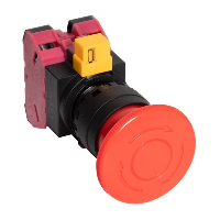 IDEC HW 40mm Red Emergency Stop Pushbutton with 2 x N/C Contacts 22.5mm Twist to Release