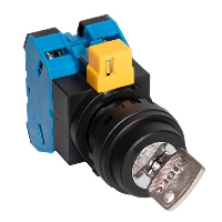 IDEC HW 2 Position Key Switch with 2 x N/O Contacts O-I Stayput Key Removable in Both Positions