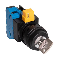 IDEC HW 2 Position Key Switch with 1 x N/O Contact O-I Stayput Key Removable in Both Positions