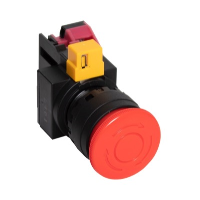 IDEC HW 30mm Red Emergency Stop Pushbutton with 1 x N/C Contact 22.5mm Twist to Release