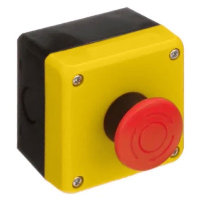 IDEC HW Enclosed 40mm Red Emergency Stop Pushbutton with 1 x N/C & 1 x N/O Contacts Twist to Release