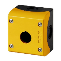 Eaton RMQ-Titan 1 Hole Empty Plastic Enclosure for 22.5mm Control Actuators IP66 Yellow Lid