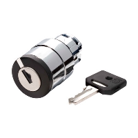 Schneider Harmony XB4 3 Position Key Switch Actuator I-O-II Spring Return Left, Stayput Right Ronis 455 Key Removable in Right & Centre