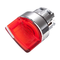 Schneider Harmony XB4 2 Position Red Illuminated Selector Switch Actuator for Integral LED O-I Stay Put Chrome Bezel
