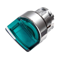 Schneider Harmony XB4 2 Position Green Illuminated Selector Switch Actuator for Integral LED O-I Stay Put Chrome Bezel