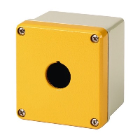 Eaton RMQ-Titan 1 Hole Empty Metal Enclosure for 22.5mm Control Actuators IP66 Yellow Lid
