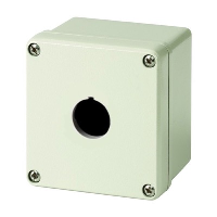 Eaton RMQ-Titan 1 Hole Empty Metal Enclosure for 22.5mm Control Actuators IP66 Grey Lid