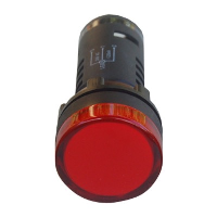 230VAC Red LED Monoblock Pilot Lamp with Lamp Test 22.5mm