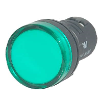24VAC/DC Green LED Monoblock Pilot Lamp 22.5mm