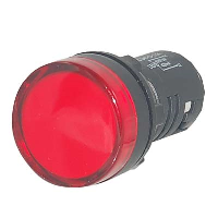 230VAC Red LED Monoblock Pilot Lamp 22.5mm
