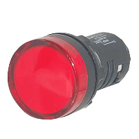 24VAC/DC Red LED Monoblock Pilot Lamp 22.5mm