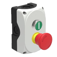 Lovato S2P Platinum Enclosure with Green Pushbutton 'I' 1 x N/O & Red 40mm Twist to Release Emergency Stop 1 x N/C